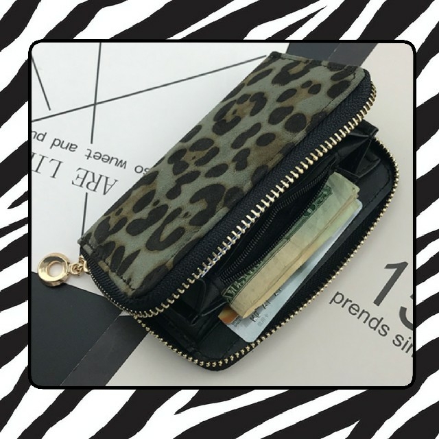レオパード柄  ミニ  財布   レディースのファッション小物(財布)の商品写真