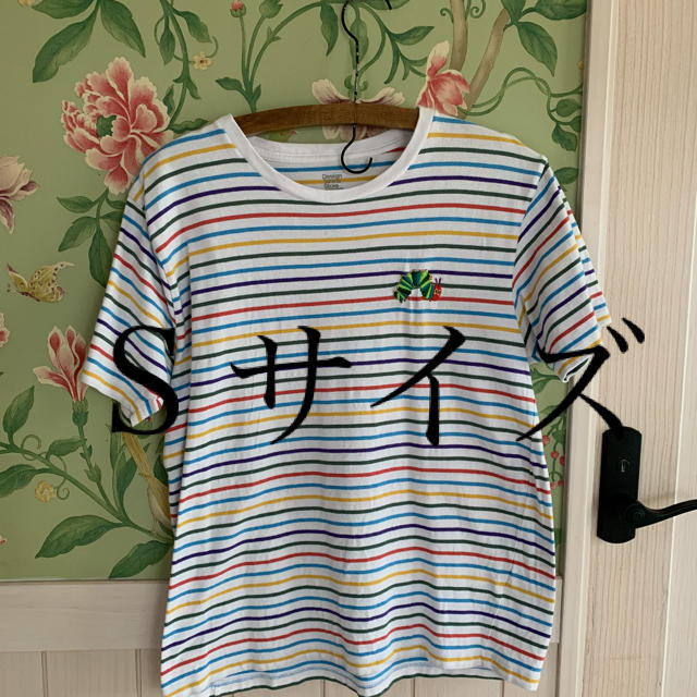 Design Tshirts Store graniph(グラニフ)のはらぺこあおむしカラーボーダーＴシャツ　Ｓsize コニ様専用 レディースのトップス(Tシャツ(半袖/袖なし))の商品写真