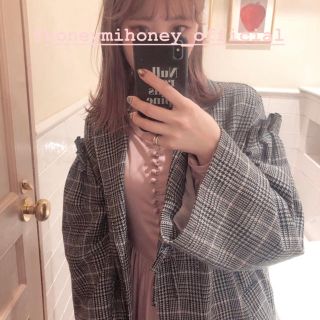 ハニーミーハニー(Honey mi Honey)の♡honey mi honey チェック ロングコート♡(ロングコート)