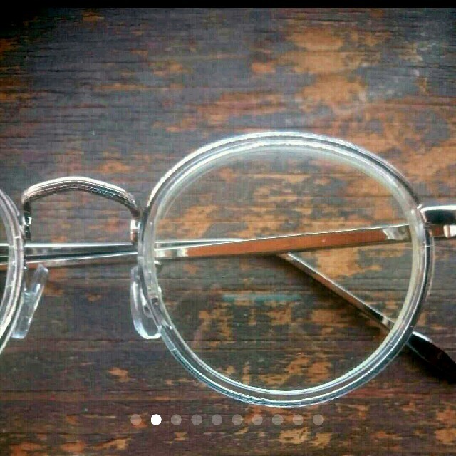 未使用品　シルバー×クリアフレーム　伊達メガネ　JINS　ジンズ　Zoff　ゾフ メンズのファッション小物(サングラス/メガネ)の商品写真