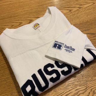 ブルーブルー(BLUE BLUE)の【BLUE BLUE】RUSSELL/BLUE  BLUE フットボールTシャツ(Tシャツ/カットソー(七分/長袖))