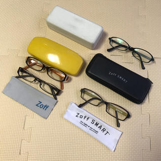 ゾフ(Zoff)の【OWNDAYS】【Zoff】メガネ4本セット　ケース＆メガネ拭き付き(サングラス/メガネ)