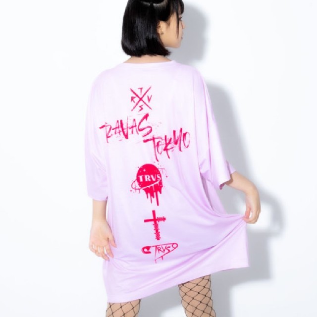 MILKBOY(ミルクボーイ)のトラバストーキョー💖Bright furry bearビッグTシャツ💖ピンク レディースのトップス(Tシャツ(半袖/袖なし))の商品写真