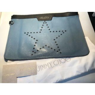 ジミーチュウ(JIMMY CHOO)のトンプソン様専用　ジミーチュウ レザー スター柄 パンチング クラッチバッグ(セカンドバッグ/クラッチバッグ)