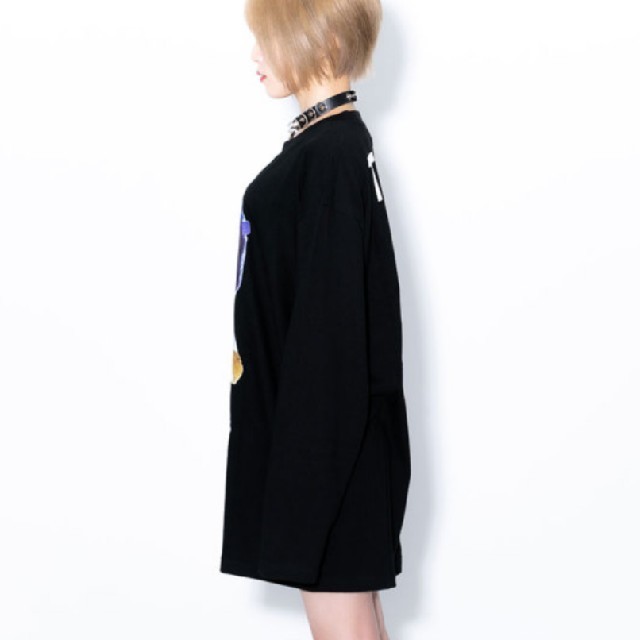 MILKBOY(ミルクボーイ)のトラバストーキョー🖤スペースクマビッグロンT🖤黒 レディースのトップス(Tシャツ(長袖/七分))の商品写真