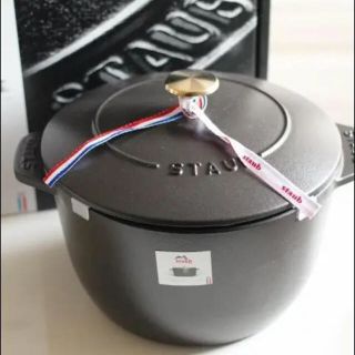 ストウブ(STAUB)の新品 ストウブ ライスポットLサイズ ココット ブラック 20センチ(鍋/フライパン)