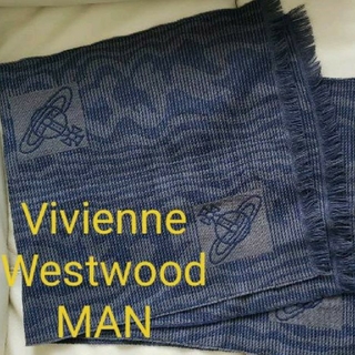 ヴィヴィアンウエストウッド(Vivienne Westwood)のVivienneWestwoodMAN マフラー ネイビー(マフラー)