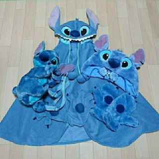 スティッチ(STITCH)のスティッチ ぬいぐるみリュック ポンチョ 手袋  ファンキャップ(キャラクターグッズ)