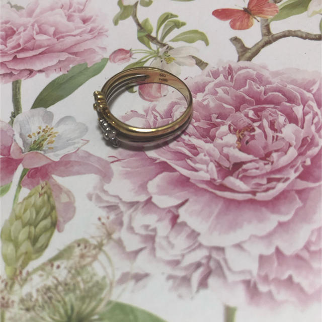 プラチナ18金ダイヤ指輪 レディースのアクセサリー(リング(指輪))の商品写真