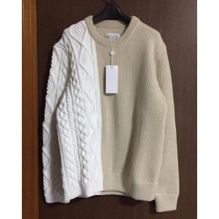 マルタンマルジェラ(Maison Martin Margiela)のM新品 メゾン マルジェラ 再構築 ニット ドッキング セーター アーティザナル(ニット/セーター)