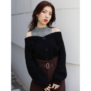 ムルーア(MURUA)のMURUA オフショルレイヤードニットTOPS(ニット/セーター)