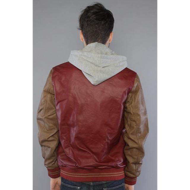 OBEY(オベイ)の新品送料無料 OBEY Varsity Jacket 2/Burgundy メンズのジャケット/アウター(レザージャケット)の商品写真