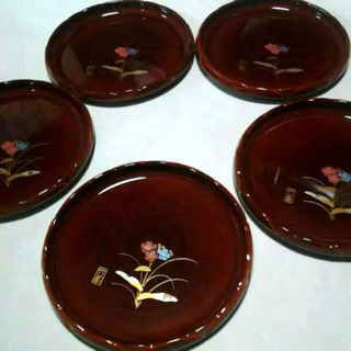 合成漆器銘々皿 5枚セット(テーブル用品)