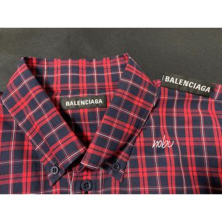 同時購入用 - 18SS バレンシアガ オーバーサイズ チェック フード