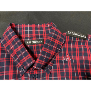 バレンシアガ(Balenciaga)の新品【 BALENCIAGA 】 Tab Shirt 38 チェックシャツ(シャツ)