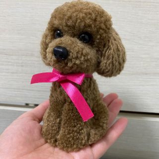 動物ぽんぽん　トイプードル　マロン（鼻ボタンタイプ）(その他)