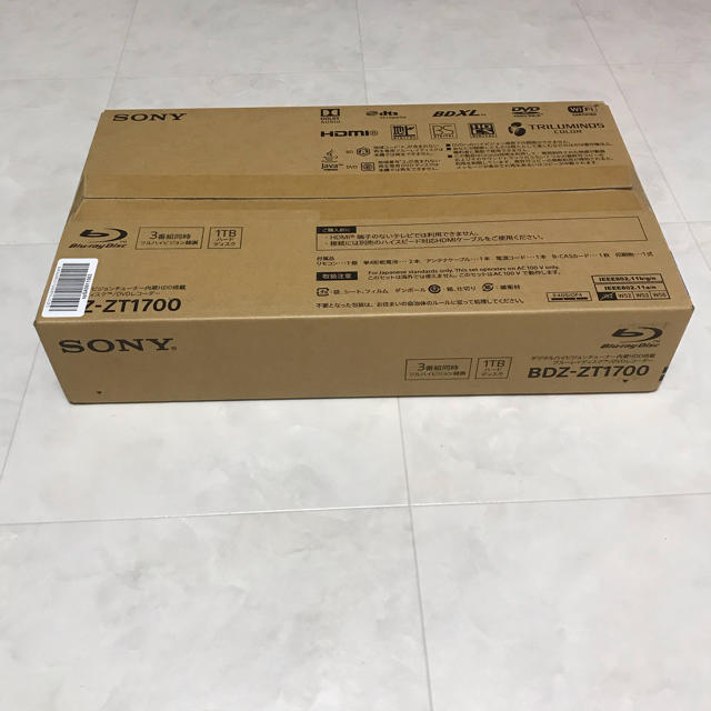 SONY(ソニー)のSONY BDZ-ZT1700 ブルーレイレコーダー(1TB) スマホ/家電/カメラのテレビ/映像機器(ブルーレイレコーダー)の商品写真