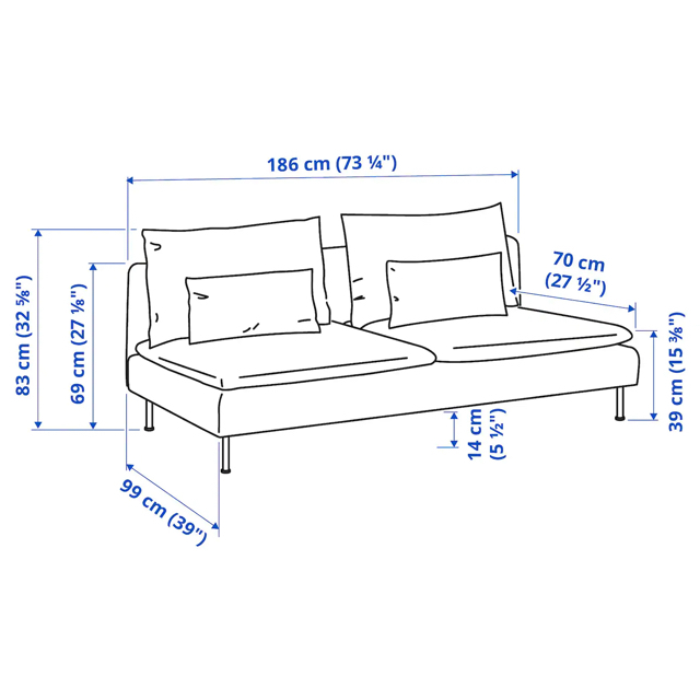 ソーデルハムン　3人掛けソファ　IKEA 2