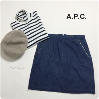 アーペーセー(A.P.C)のA.P.C. アーペーセー  . インディゴ デニム タイト スカート(ひざ丈スカート)