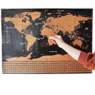 スクラッチ世界地図(地図/旅行ガイド)
