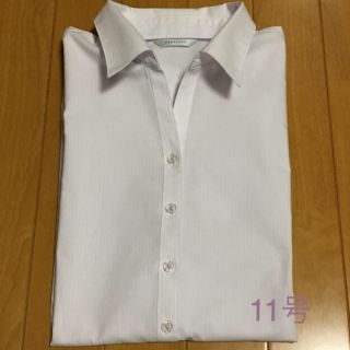 パーソンズ(PERSON'S)のPERSON'S ワイシャツ  yシャツ　薄紫　半袖　レディース　事務服　11号(シャツ/ブラウス(半袖/袖なし))