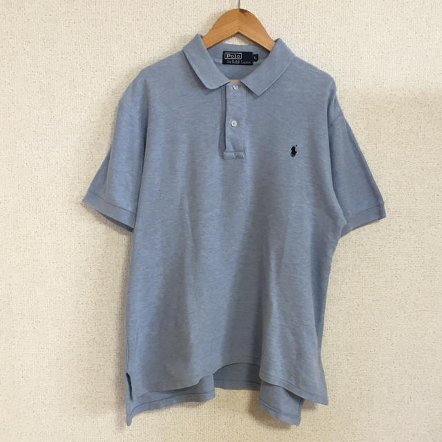 POLO RALPH LAUREN(ポロラルフローレン)のポロシャツ　ラルフローレン　水色　ワンポイント  半袖　L レディースのトップス(ポロシャツ)の商品写真