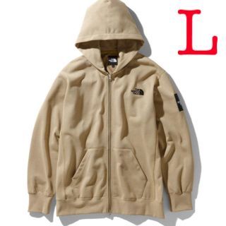 ザノースフェイス(THE NORTH FACE)の新品　タグ付き　ノースフェイス　パーカー　　フルジップ　ツイルベージュ　Lサイズ(パーカー)