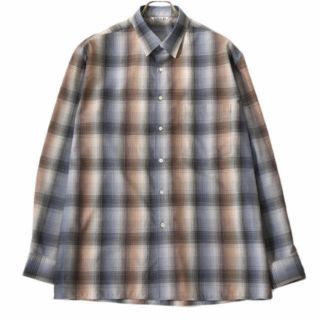 コモリ(COMOLI)のauralee SUPER LIGHT WOOL CHECK SHIRTS(シャツ)