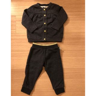 プチバトー(PETIT BATEAU)のプチバトー　ラメ　セットアップ　18m(カーディガン/ボレロ)