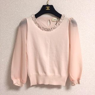 レッセパッセ(LAISSE PASSE)の新品タグ♡レッセパッセビジュートップス(カットソー(長袖/七分))