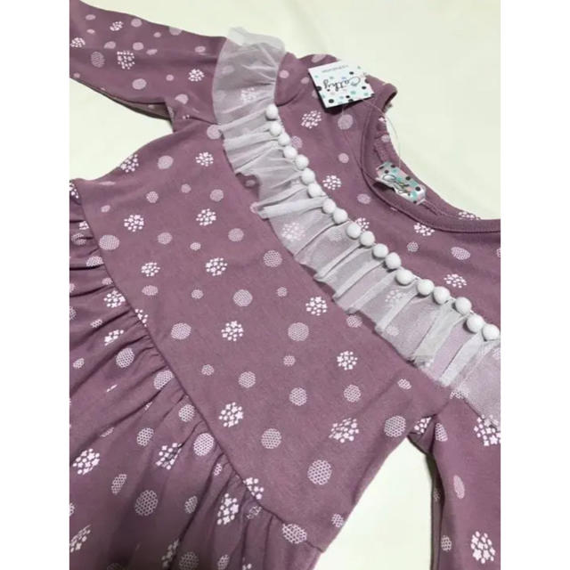 motherways(マザウェイズ)の❾新品 マザウェイズ ワンピース 女の子 97 レース 花 長袖 ライラック キッズ/ベビー/マタニティのキッズ服女の子用(90cm~)(ワンピース)の商品写真