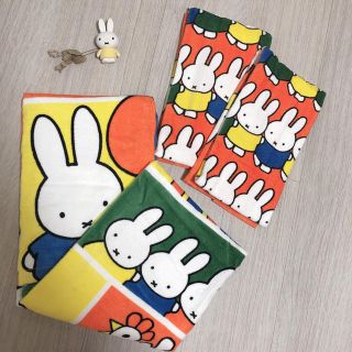 シマムラ(しまむら)の新品未使用 miffy ミッフィー バスタオル フェイスタオル 2点 セット売り(タオル/バス用品)