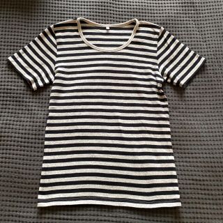 ムジルシリョウヒン(MUJI (無印良品))の ★ 無印　オーガニック コットンストレッチ　 ボーダー Tシャツ　(Tシャツ(半袖/袖なし))