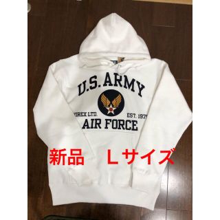 アヴィレックス(AVIREX)のAVIREXパーカー　US ARMY  ホワイト　週末限定値下げ(パーカー)