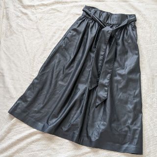 ザラ(ZARA)のZARA　レザースカート(ロングスカート)