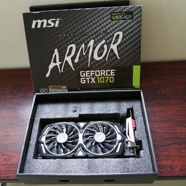 グラボ　MSI GEFORCE GTX1070 ARMOR 8G OC スマホ/家電/カメラのPC/タブレット(PCパーツ)の商品写真