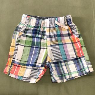 ベビーギャップ(babyGAP)のBABY GAP ベビーギャップ　チェック　ハーフパンツ　95 カラフル　綿(パンツ/スパッツ)