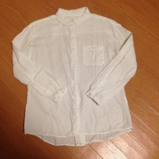 ザラキッズ(ZARA KIDS)のzara キッズ 白コットンシャツ(ブラウス)