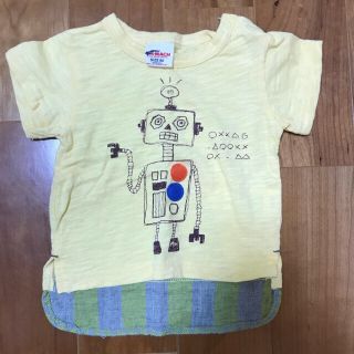 フォーティーワン(FORTY ONE)の半袖Tシャツ　80サイズ　黄色　ロボット(Ｔシャツ)