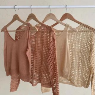 ミスティック(mystic)のamiur loose mesh knit(カットソー(長袖/七分))