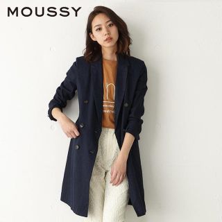 マウジー(moussy)のmoussy マウジー　リネン混ロングジャケット(テーラードジャケット)