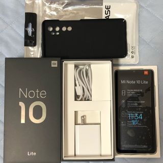 アンドロイド(ANDROID)の★美品★Xiaomi Mi Note10 Lite グレイシャーホワイト(スマートフォン本体)