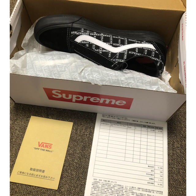 supreme vans us9 27cm ブラック