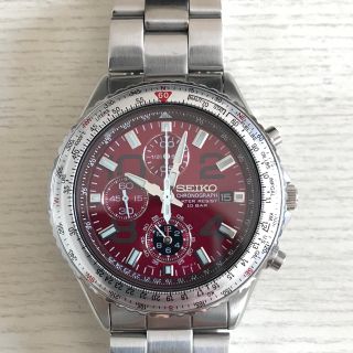 セイコー(SEIKO)のSEIKO セイコー 腕時計 クロノグラフ(ストップウォッチ機能) ワインレッド(腕時計(アナログ))