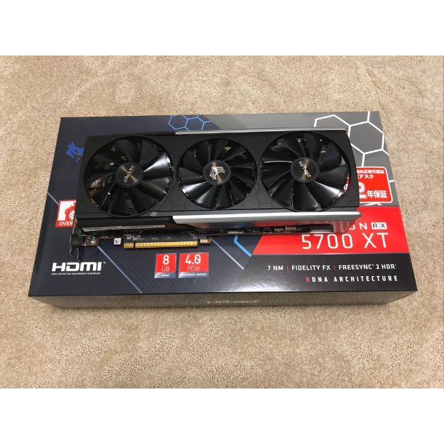 【超美品】SAPPHIRE NITRO+ RX 5700 XT 8GBスマホ/家電/カメラ