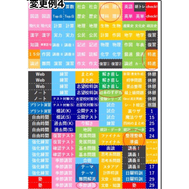 項目確認用③中学高校大学受験　サポート　スケジュールボード/志望校合格　中学受験 ハンドメイドの文具/ステーショナリー(その他)の商品写真