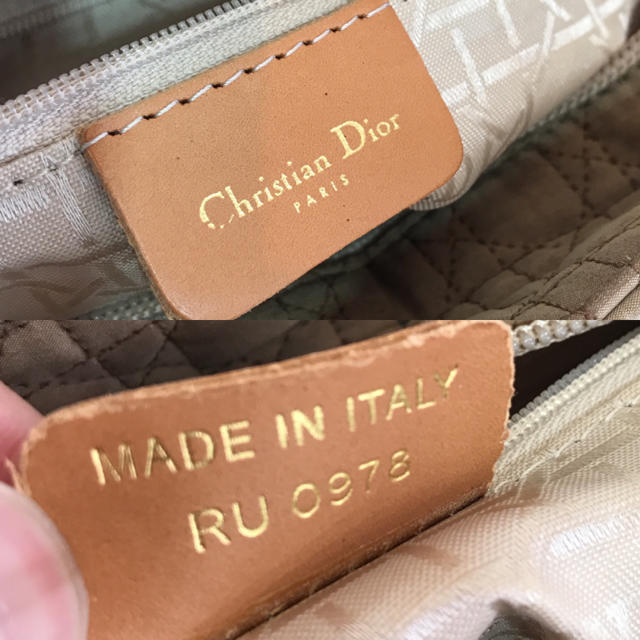 Christian Dior(クリスチャンディオール)のmio様専用☆ Dior レディディオール ハンドバッグ　カナージュ　ベージュ レディースのバッグ(ハンドバッグ)の商品写真