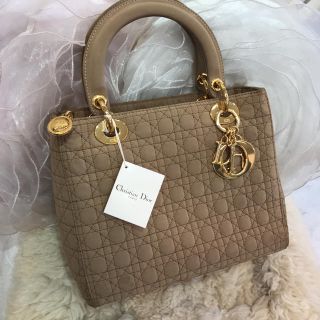 クリスチャンディオール(Christian Dior)のmio様専用☆ Dior レディディオール ハンドバッグ　カナージュ　ベージュ(ハンドバッグ)