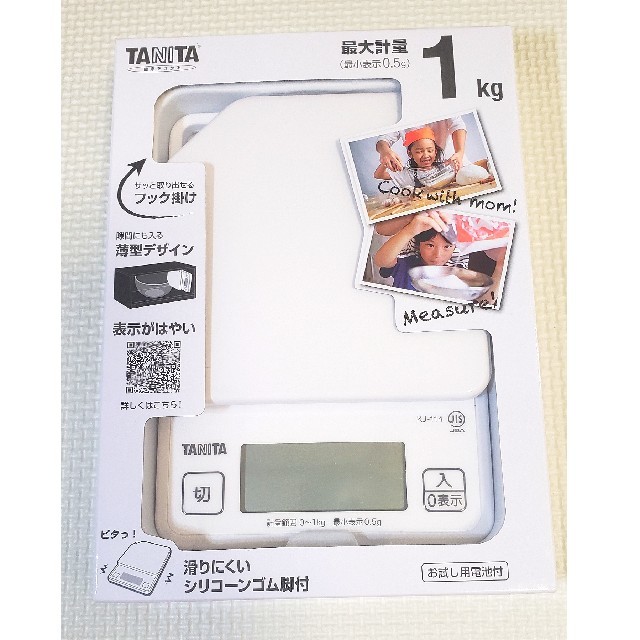 TANITA(タニタ)の新品 未使用 タニタ デジタルクッキングスケール KJ-114 ホワイト(白) インテリア/住まい/日用品のキッチン/食器(調理道具/製菓道具)の商品写真