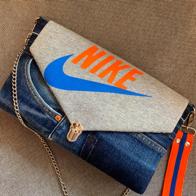 ハンドメイド_denim×NIKE_2wayリメイクバッグ